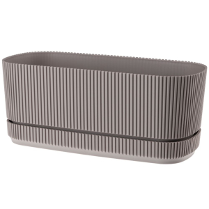 Doniczka owalna PERA 29x13cm ciemny beż